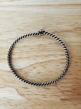 James Avery Sterling Silver Twisted Wire Hook On Bracelet